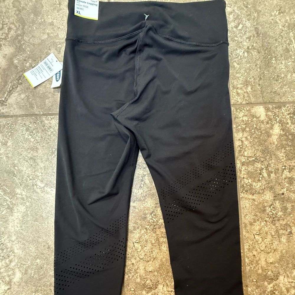 Old Navy Perforated Black Leggings - Picture 2 of 5
